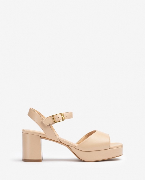Unisa Mujer Sandalia de tacón bajo y plataforma - Beige Unisa Mujer Sandalia de tacón bajo y plataforma - Beige