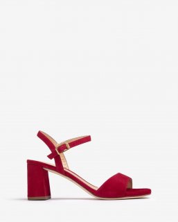 Unisa Mujer Sandalia de ante - Rojo