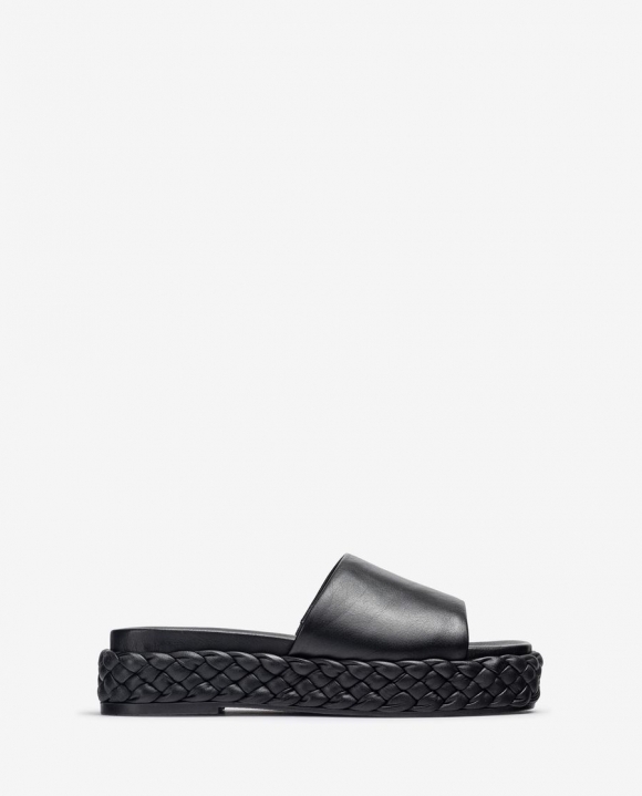 Unisa Mujer Sandalia con bloque trenzado - Negro