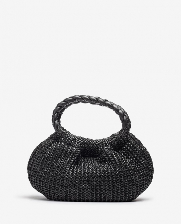 Unisa Mujer Bolso pequeño con asas trenzadas - Negro