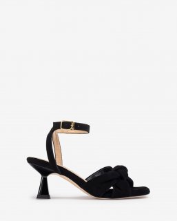 Unisa Mujer Sandalia con tiras anchas y nudo - Negro