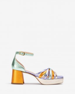 Unisa Mujer Sandalia de tiras metalizadas - Multicolor