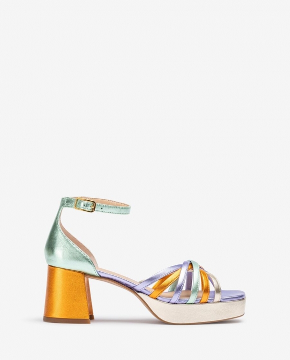 Unisa Mujer Sandalia de tiras metalizadas - Multicolor