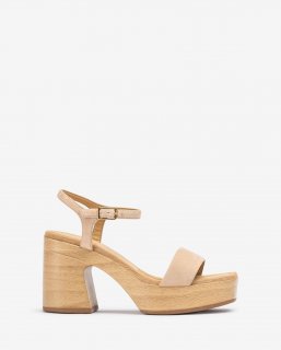 Unisa Mujer Sandalia con bloque en ante - Beige