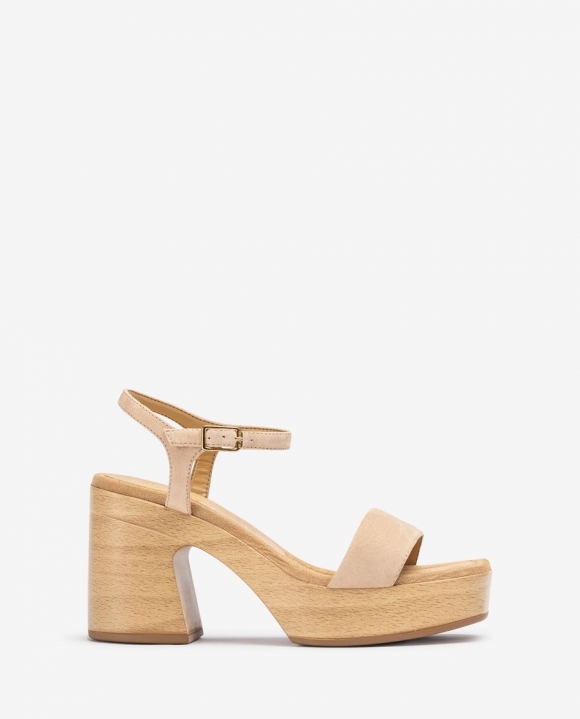Unisa Mujer Sandalia con bloque en ante - Beige