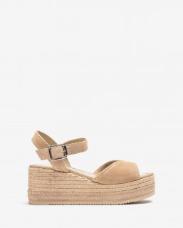 Unisa Mujer Sandalia de bloque con detalle - Beige