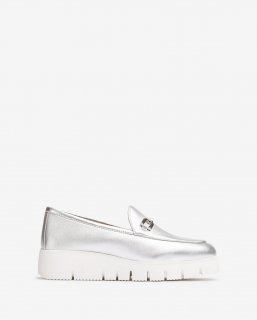 Unisa Mujer Mocasín con plataforma - Plata