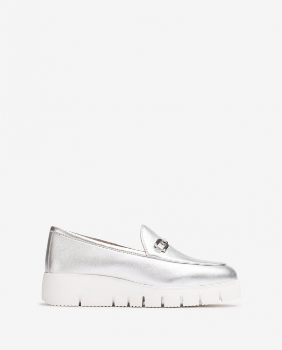 Unisa Mujer Mocasín con plataforma - Plata