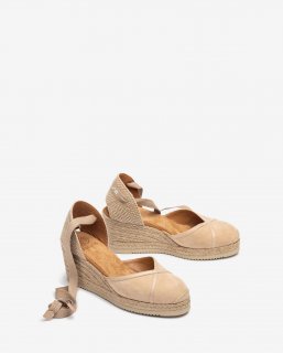 Unisa Mujer Alpargata anudada con rafia estampada - Beige Unisa Mujer Alpargata anudada con rafia estampada - Beige