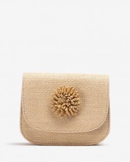 Unisa Mujer Bolso de rafia con adorno - Marrón