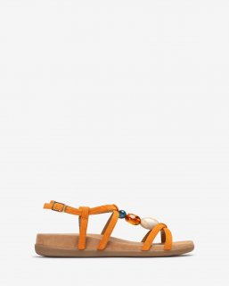 Unisa Mujer Sandalia plana adorno de colores - Naranja