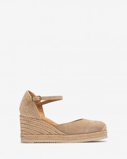 Unisa Mujer Alpargata pala-talón en ante - Beige