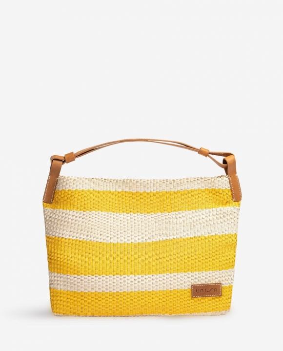 Unisa Mujer Bolso mediano en rafia natural - Amarillo