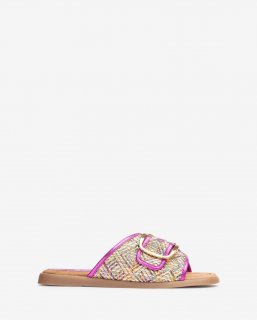 Unisa Mujer Sandalia plana con hebilla - Multicolor
