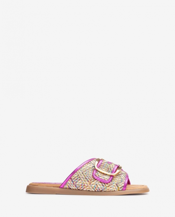 Unisa Mujer Sandalia plana con hebilla - Multicolor