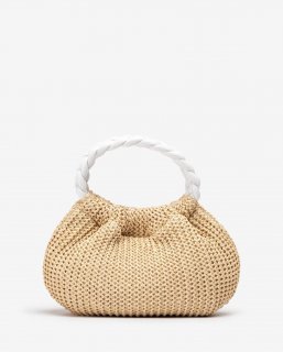 Unisa Mujer Bolso pequeño con asas trenzadas - Marrón