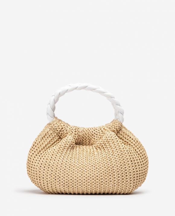 Unisa Mujer Bolso pequeño con asas trenzadas - Marrón