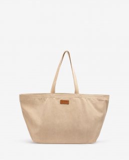 Unisa Mujer Maxi bolso de playa con tejido reciclado - Marrón