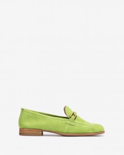 Unisa Mujer Mocasín con adorno de piel al tono - Verde