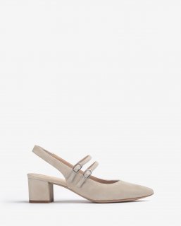 Unisa Mujer Destalonado con doble tira - Beige