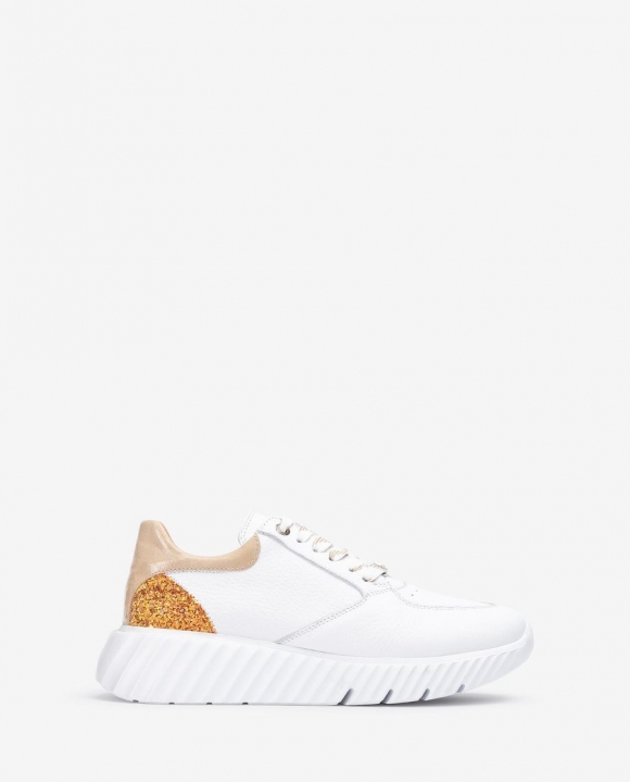 Unisa Mujer Deportivo con talonera de glitter - Blanco