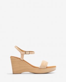 Unisa Mujer Sandalia con bloque en ante - Beige