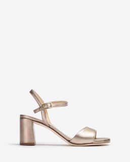Unisa Mujer Sandalia en piel metalizada - Bronce