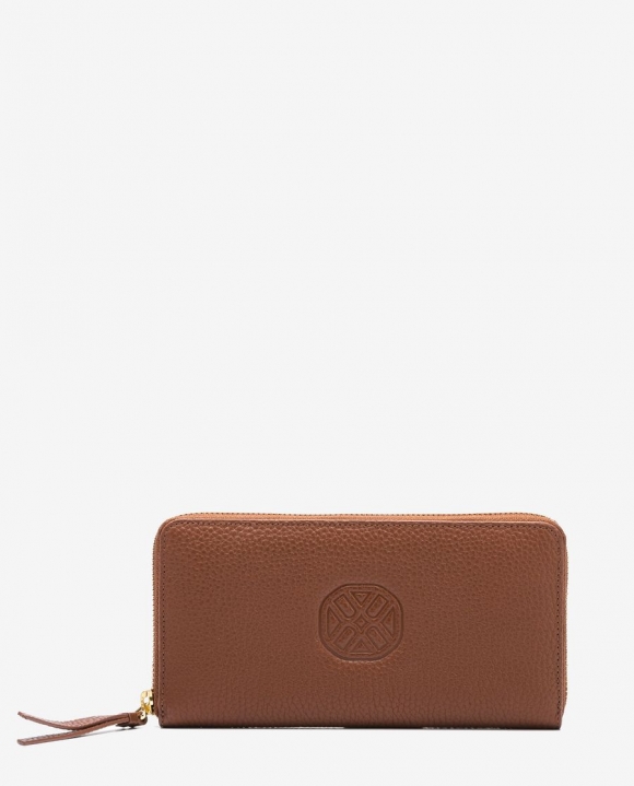 Unisa Mujer Cartera fina monograma - Marrón