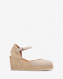 Unisa Mujer Alpargata pala-talón en ante - Beige