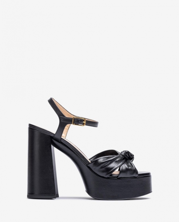 Unisa Mujer Sandalia con plataforma y tacón alto - Negro