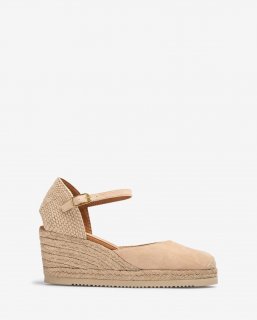 Unisa Mujer Alpargata pala-talón en ante - Beige