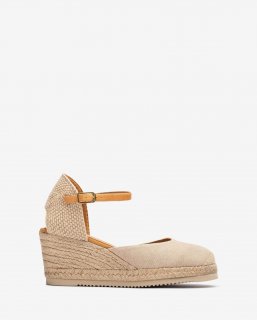 Unisa Mujer Alpargata pala-talón en Ecolino - Beige