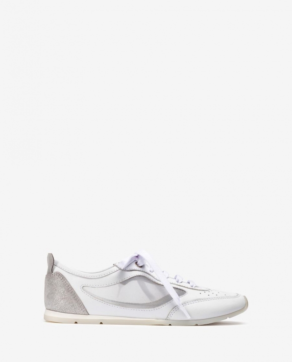 Unisa Mujer Deportivo con rejilla - Blanco / Plata