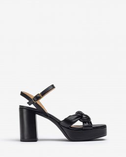 Unisa Mujer Sandalia con pala trenzada - Negro