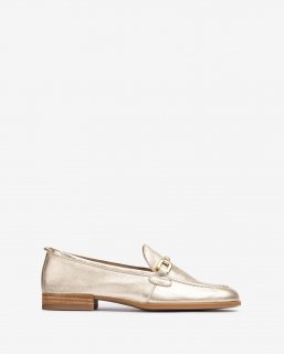 Unisa Mujer Mocasín con adorno de piel al tono - Oro