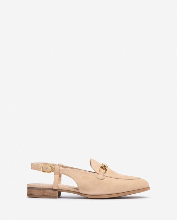 Unisa Mujer Mocasín plano destalonado - Beige