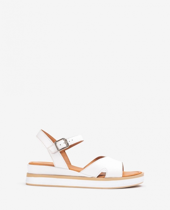 Unisa Mujer Sandalia con planta acolchada - Blanco