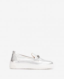 Unisa Mujer Mocasín con suela deportiva - Plata