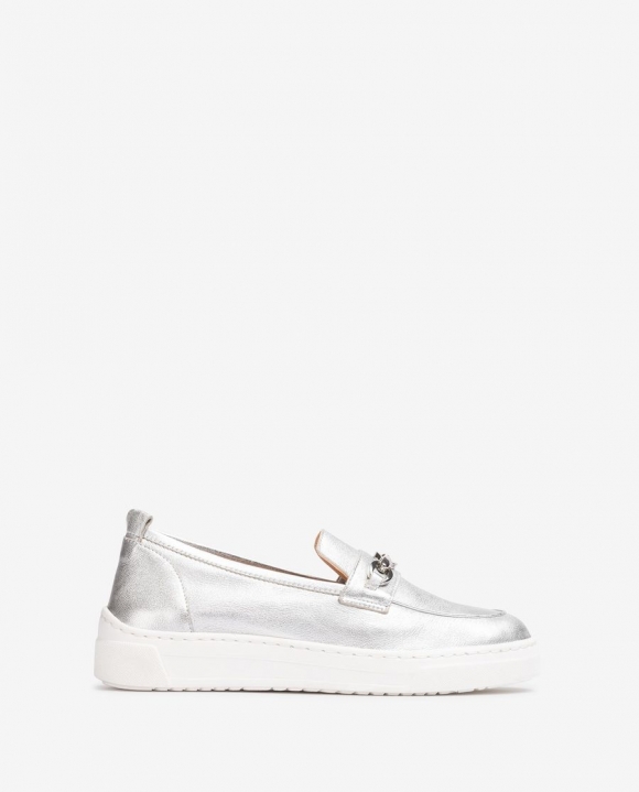 Unisa Mujer Mocasín con suela deportiva - Plata