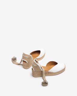 Unisa Mujer Alpargata baja con cordones - Blanco Unisa Mujer Alpargata baja con cordones - Blanco
