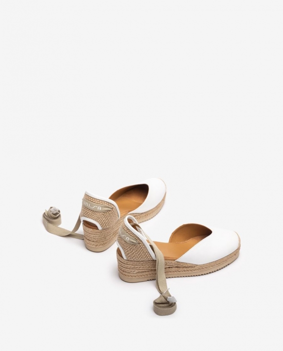 Unisa Mujer Alpargata baja con cordones - Blanco