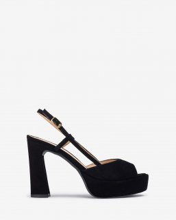 Unisa Mujer Sandalia con plataforma y tacón alto - Negro