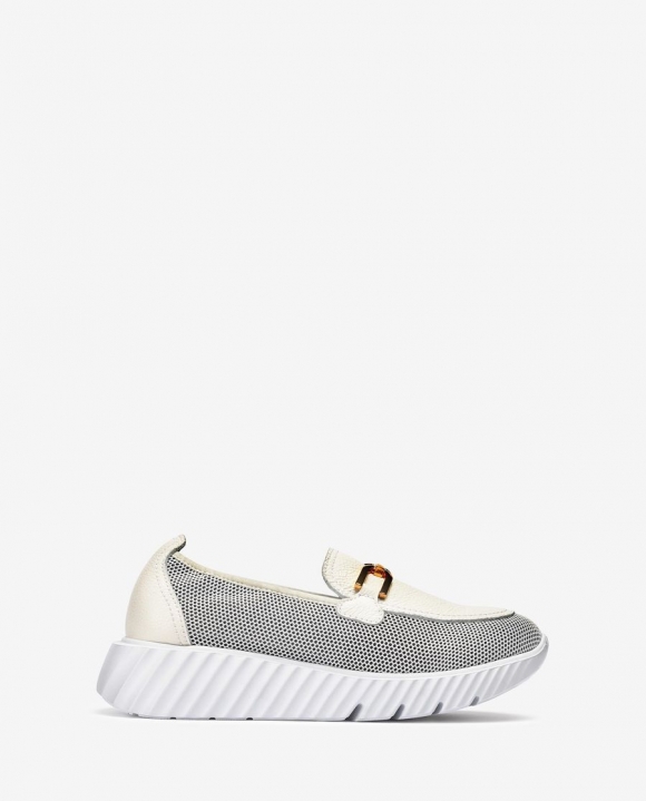 Unisa Mujer Mocasín de rejilla - Blanco