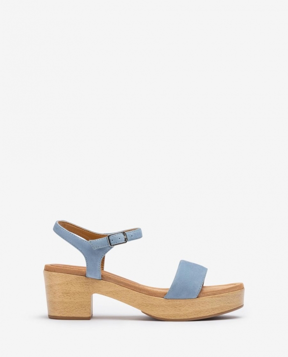Unisa Mujer Sandalia bloque efecto madera - Azul Unisa Mujer Sandalia bloque efecto madera - Azul