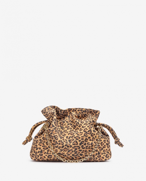 Unisa Mujer Bolso fruncido animal print - Marrón