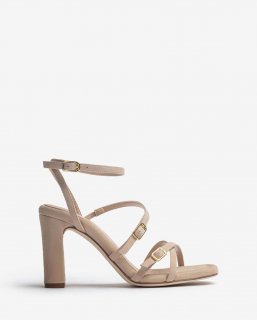 Unisa Mujer Sandalia de tiras y tacón alto - Beige
