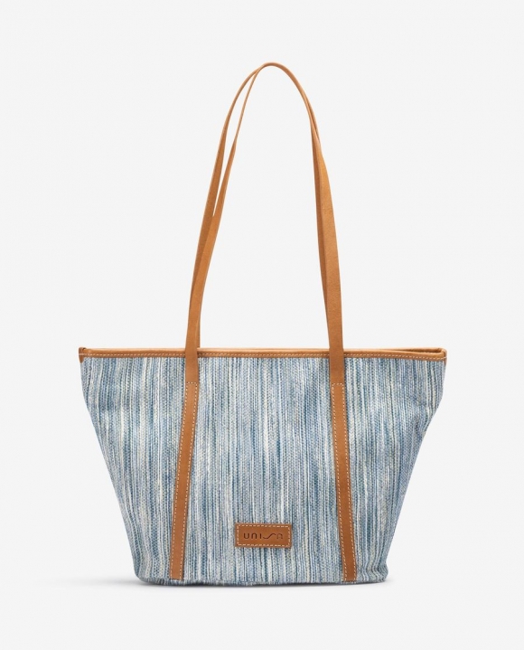 Unisa Mujer Bolso shopper en tejido jarapa - Azul