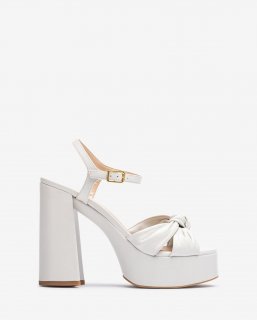 Unisa Mujer Sandalia con plataforma y tacón alto - Blanco