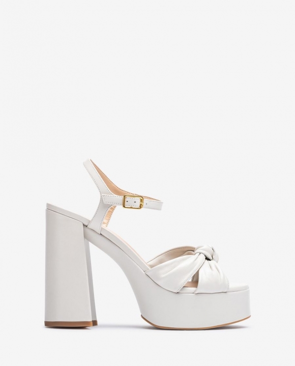 Unisa Mujer Sandalia con plataforma y tacón alto - Blanco