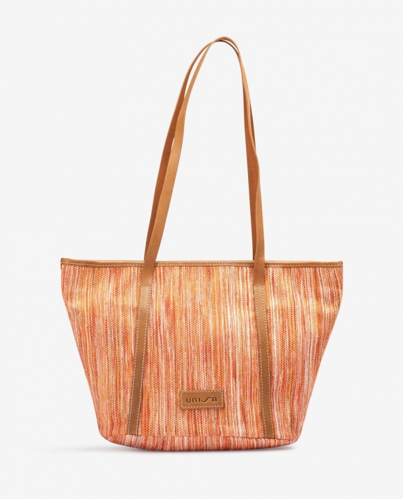 Unisa Mujer Bolso shopper en tejido jarapa - Rojo